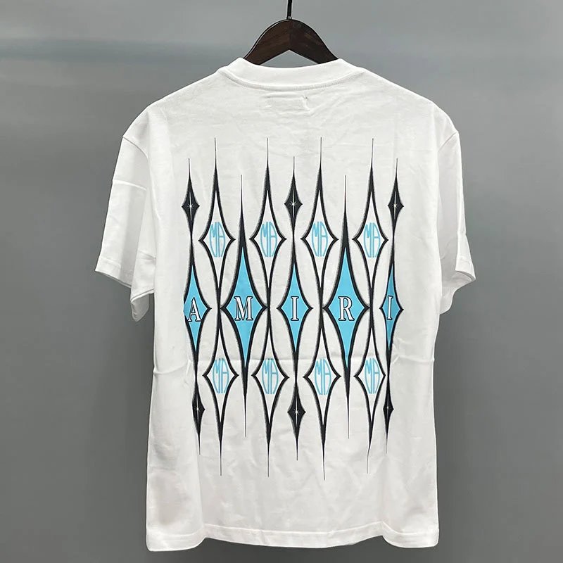 Amiri Blue Graphic Detail White Records Graphic T-Shirt Gift Ready