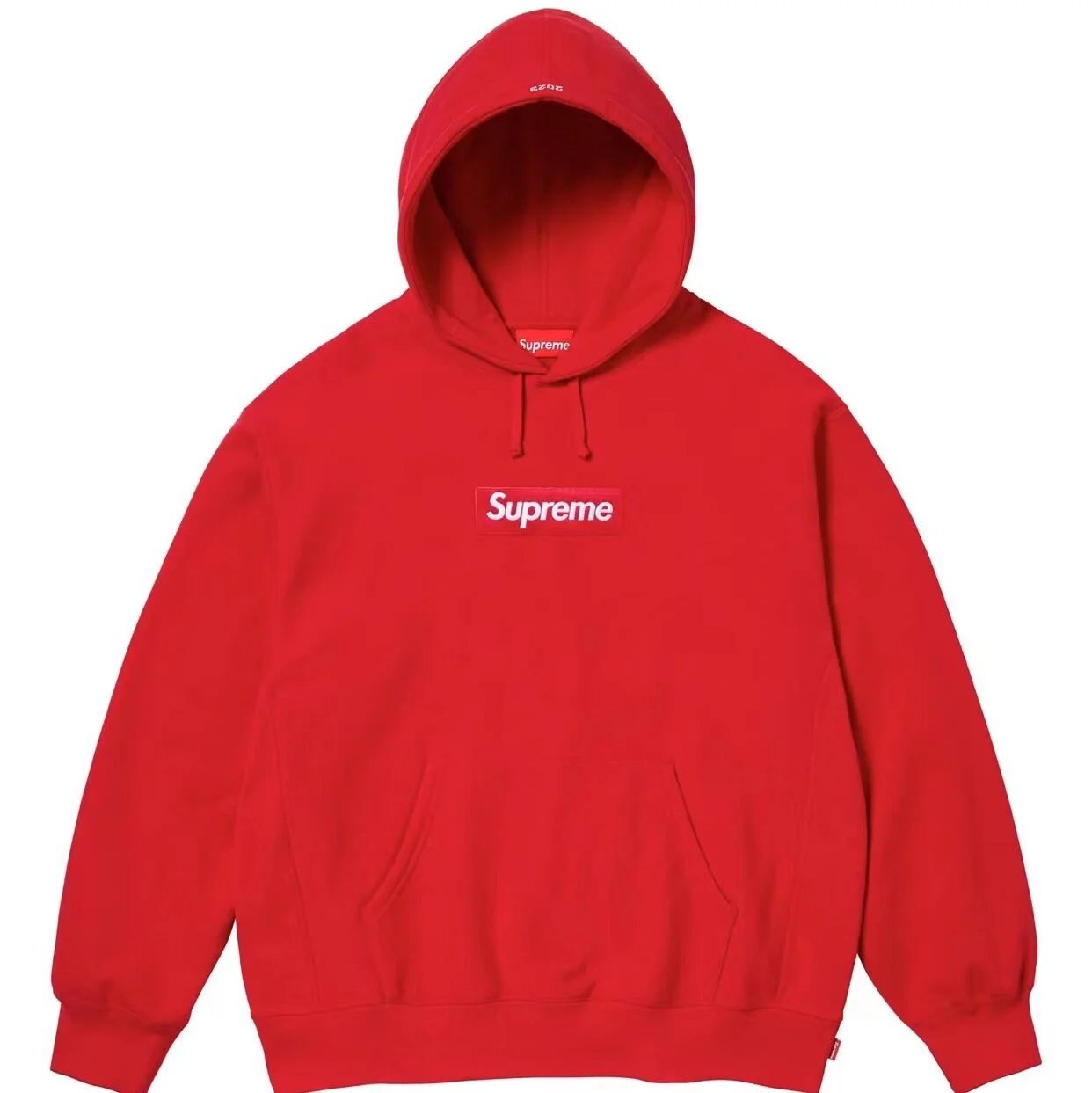 Supreme Statement Logo hoodie Gray Red Oversized for Easy Pairing