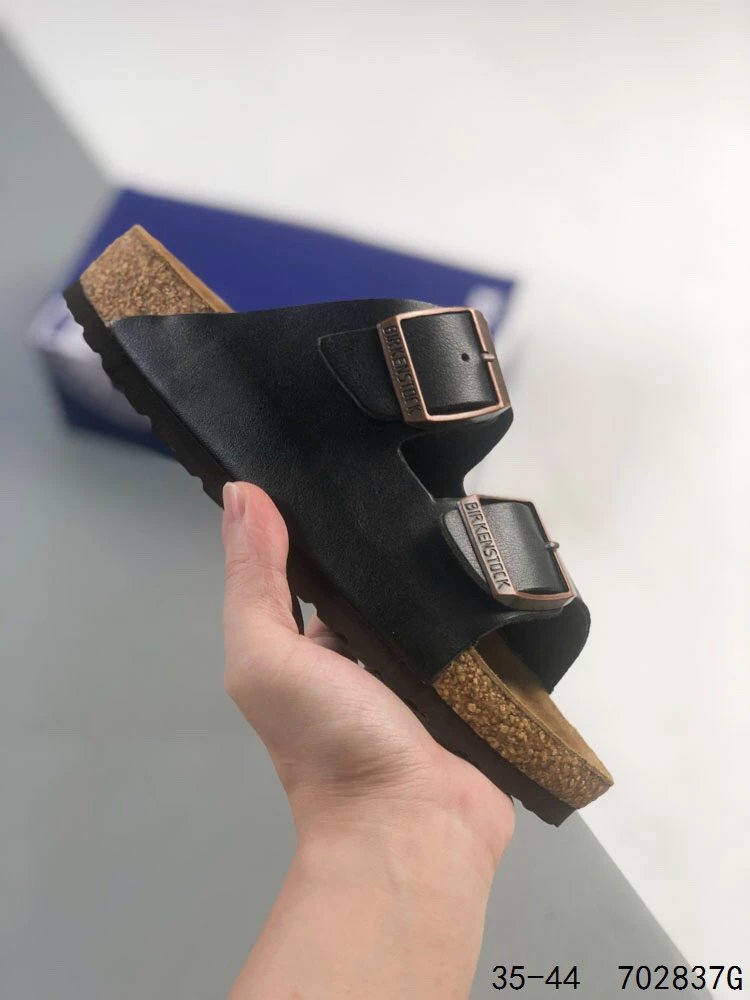 Birkenstock Double-Buckle Casual Black Slide Sandals