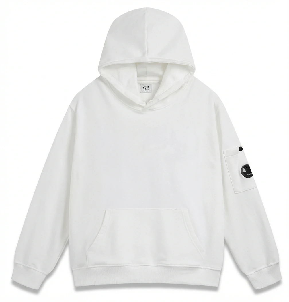 C.P. minimalist style white hoodie