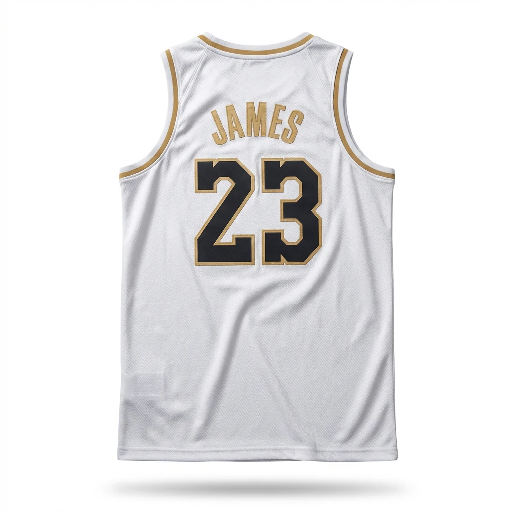 LBJ No. 23 basketball wind white jersey