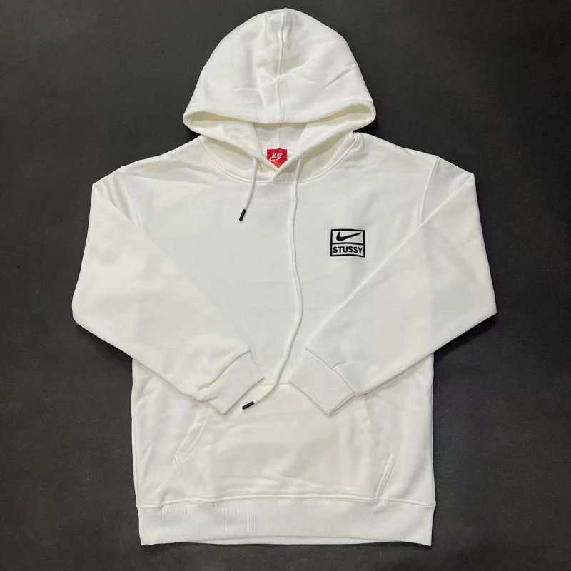 Nike White Zip Hoodie Weekend Wear Swoosh