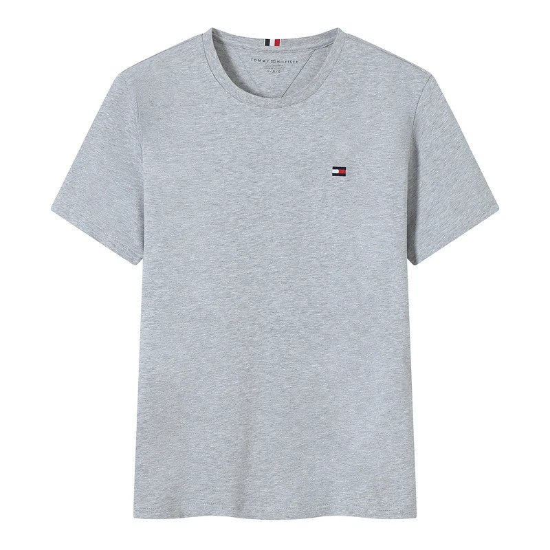 Tommy Hilfiger Gray Logo T-Shirt Streetwear Look