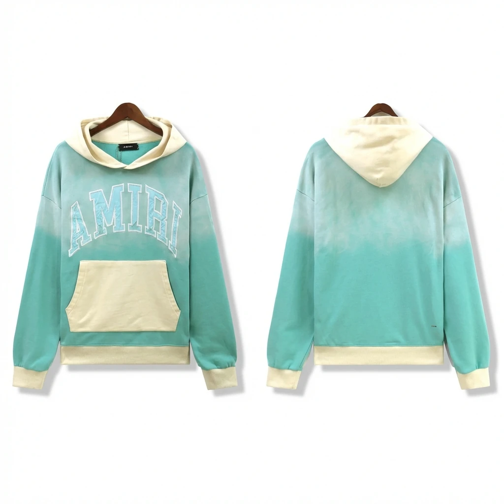 AMIRI Gradient Wind Mint-colored Sweatshirt