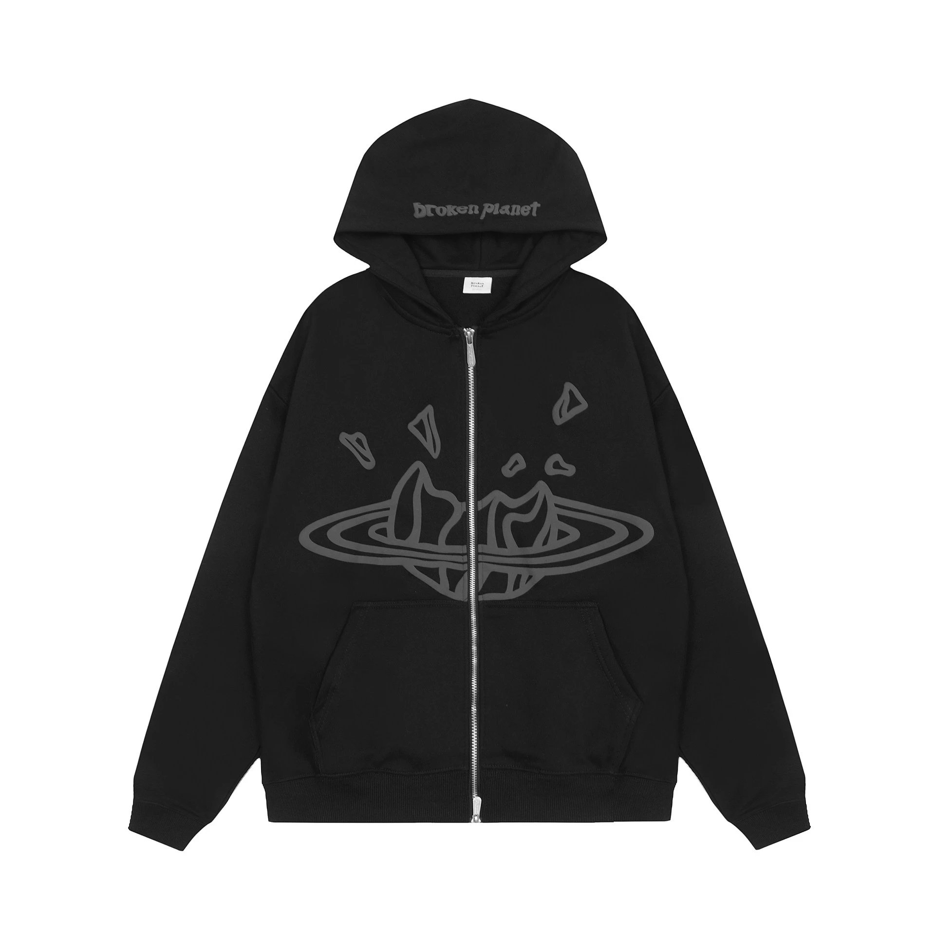 Broken Hearts Style H228 Skull Graphic Hoodie Campus Look
