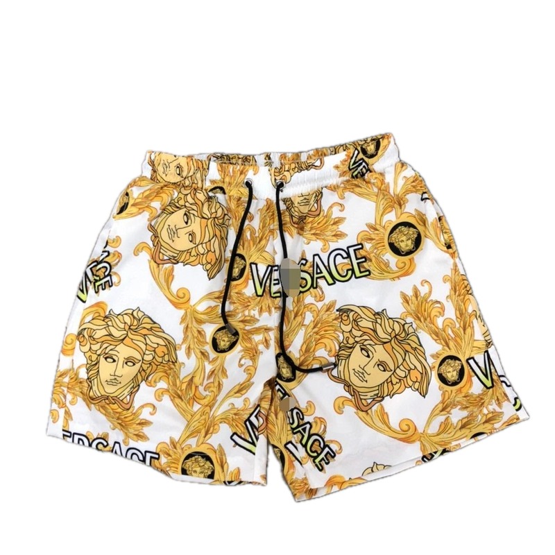 Versace Medusa Luxury Print White Shorts