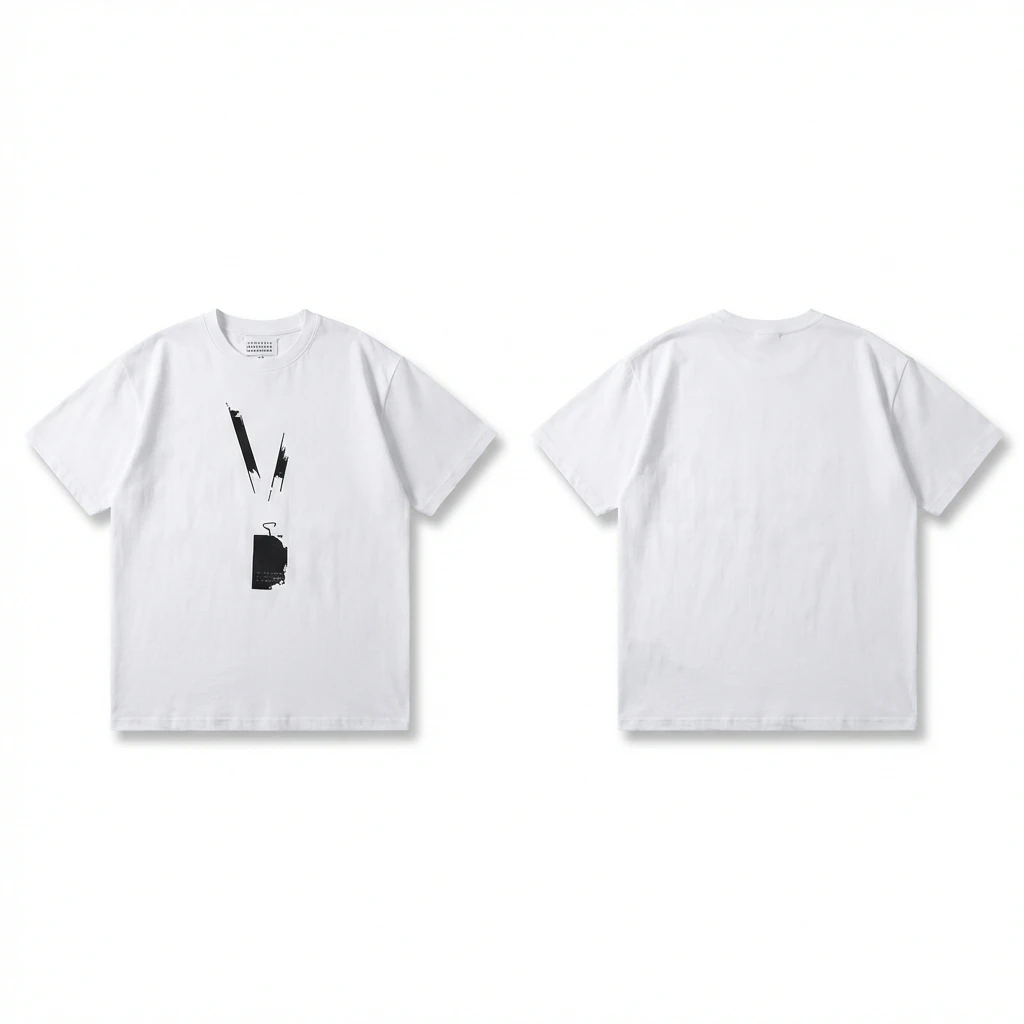 Maison Margiela minimalist style white T-shirt