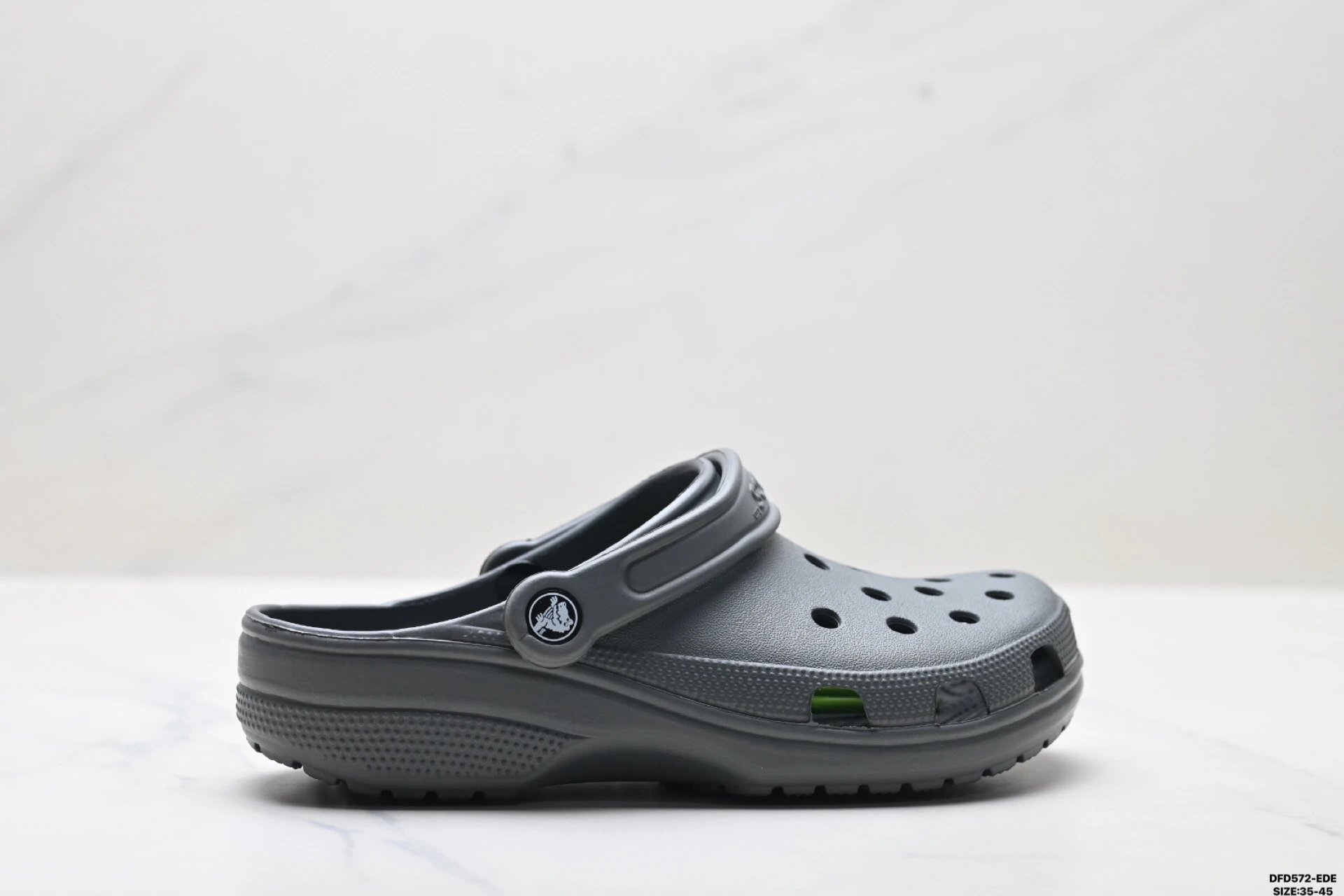 Grey casual style of Crocs clogs