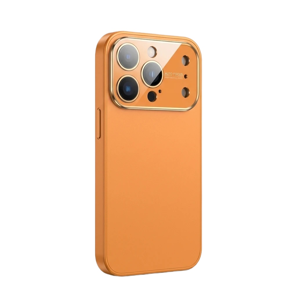 Trendy brand iPhone solid yellow phone case