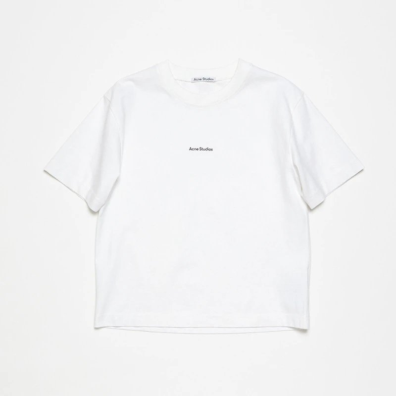 Acne Studios 2090-80 White Style Ac908042 Stockholm Logo T-Shirt Statement Graphic