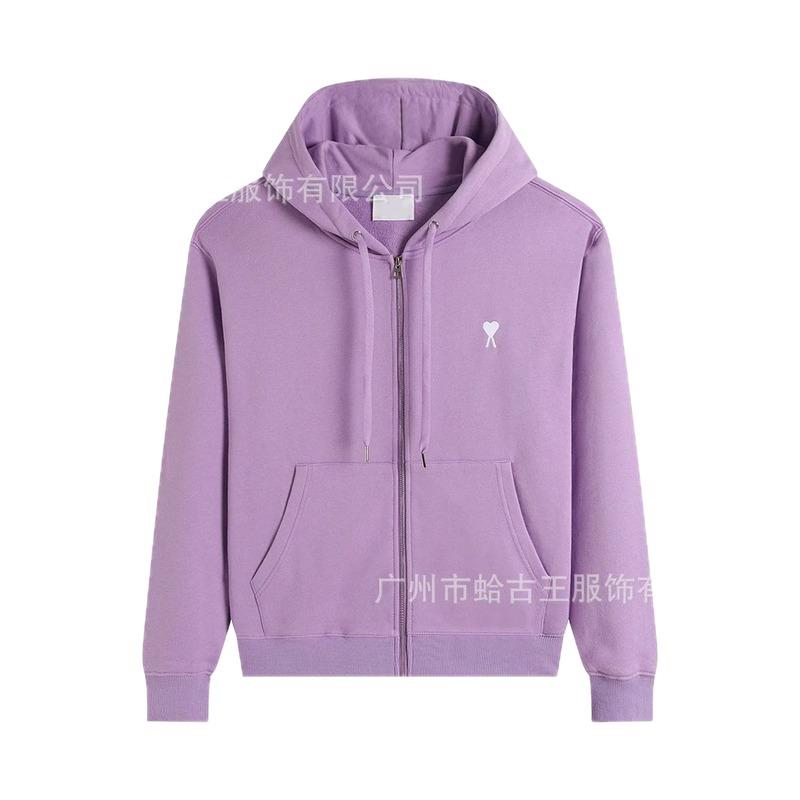 AMI Love Simple Style Purple Hoodie