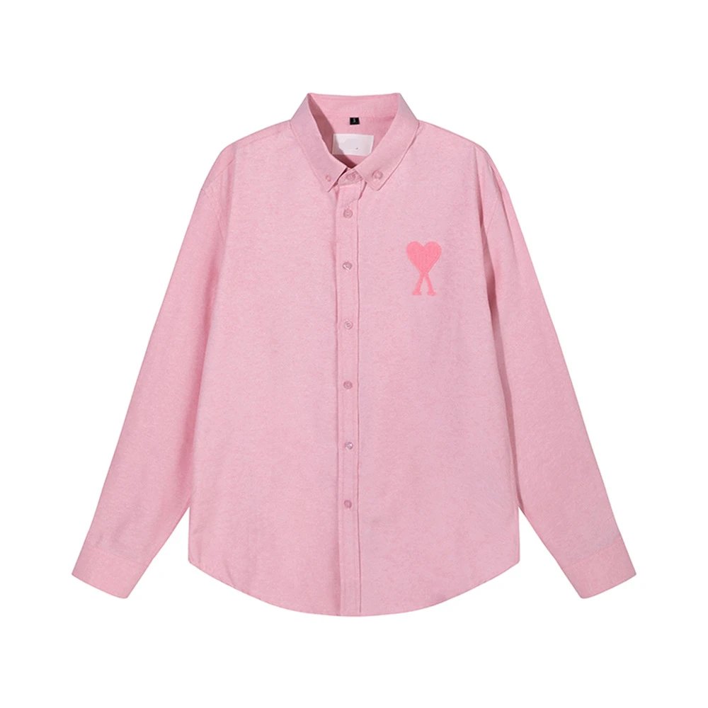 AMI's Love Minimalist Style Pink Shirt