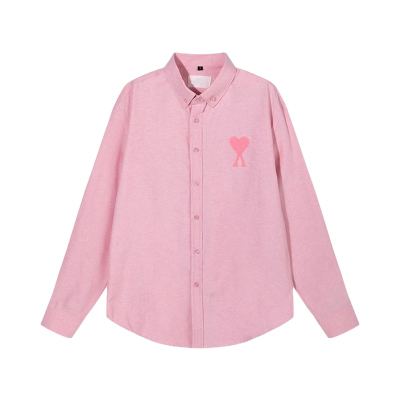 AMI's Love Minimalist Style Pink Shirt