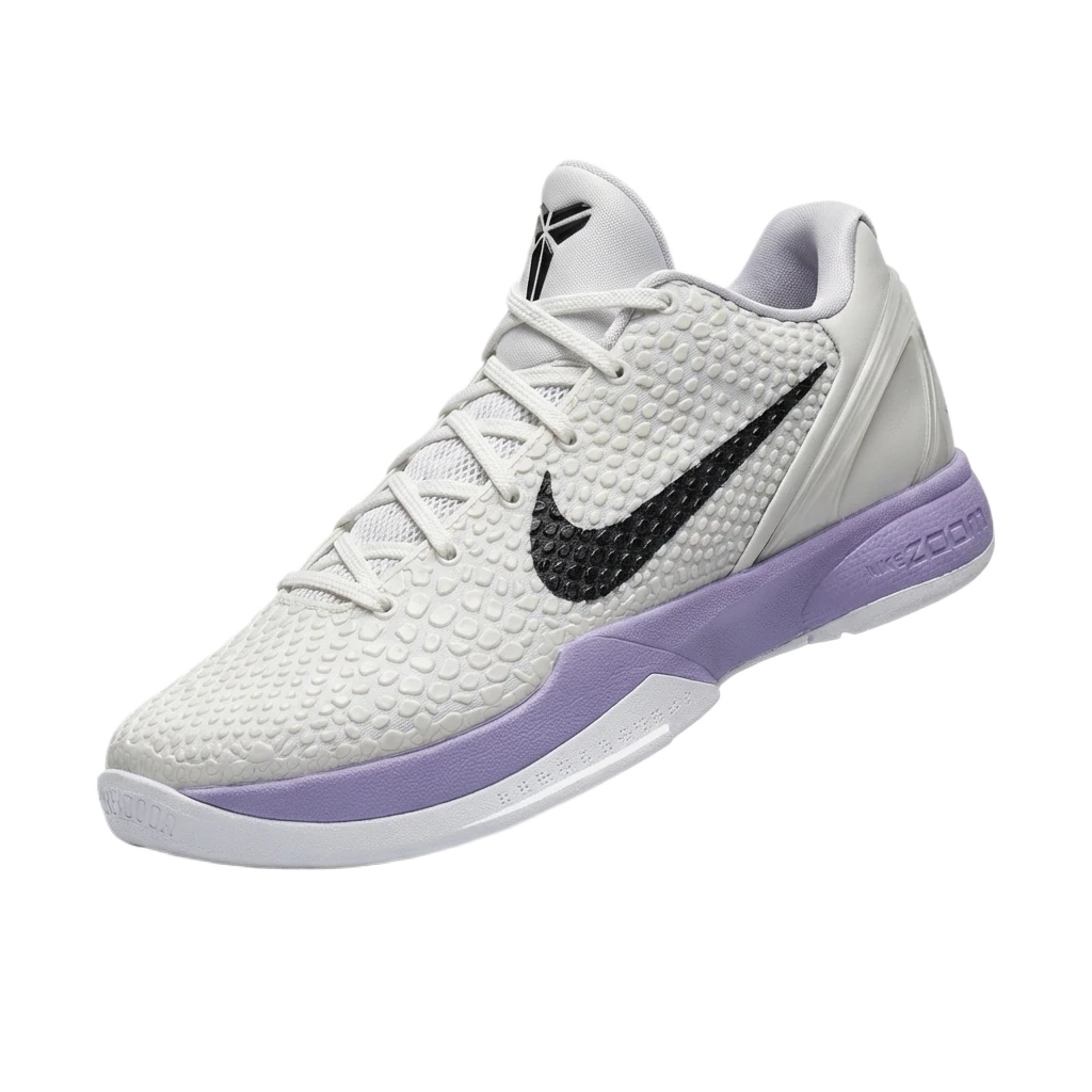 Nike retro-style white and purple sports shoes