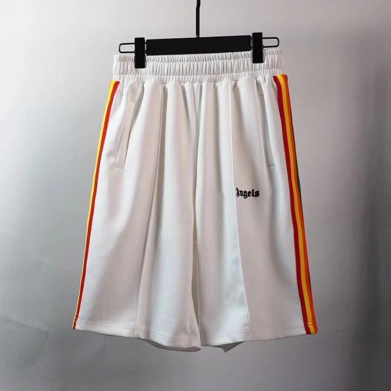 Palm Angels Premium Style Track shorts Black Side Stripe for Resort Outfits