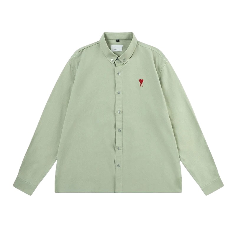 AMI minimalist style green shirt