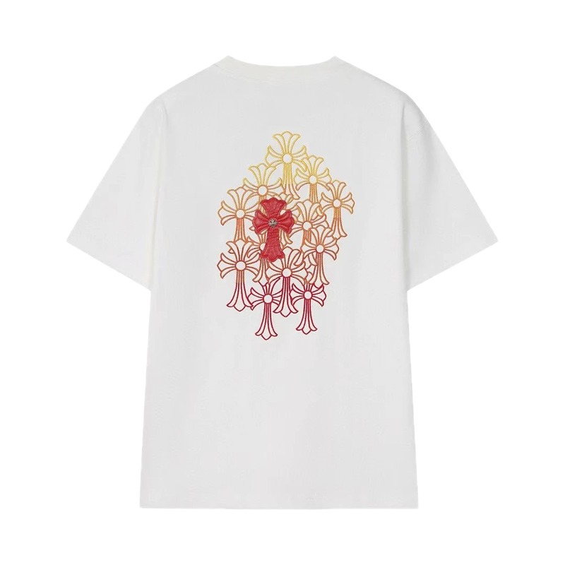 Chrome Hearts Cross Series Street Style White Short-sleeve T-shirt
