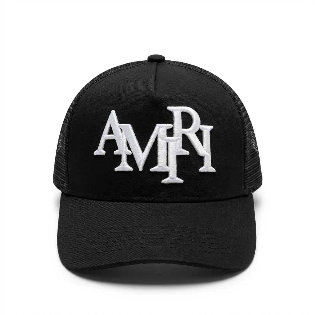AMIRI letter-style black cap