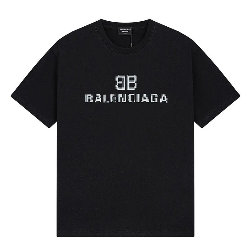 Balenciaga pixel-style black T-shirt