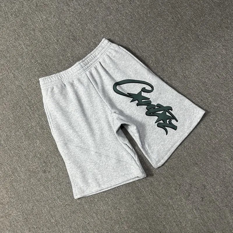 Corteiz letter-style grey shorts