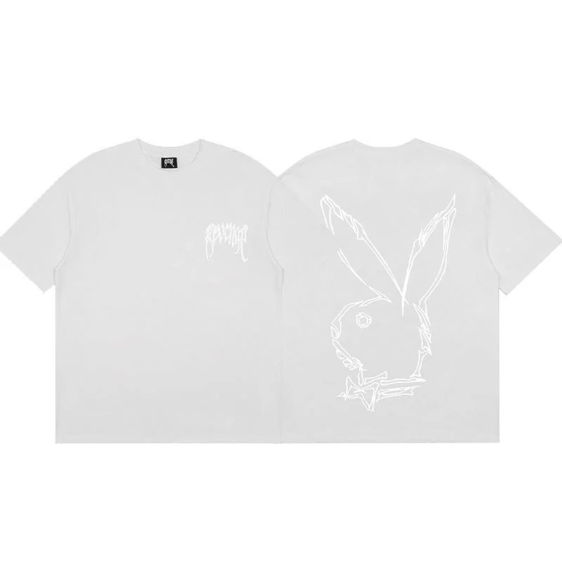 Revenge White Skull Graphic T-Shirt Logo Detail
