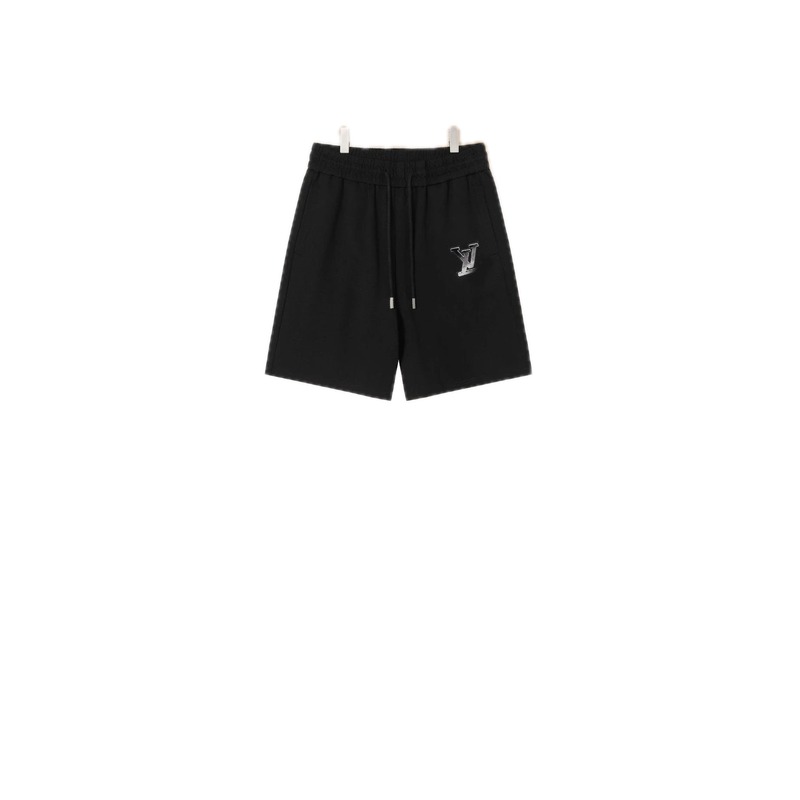 Louis Vuitton's classic casual style black shorts