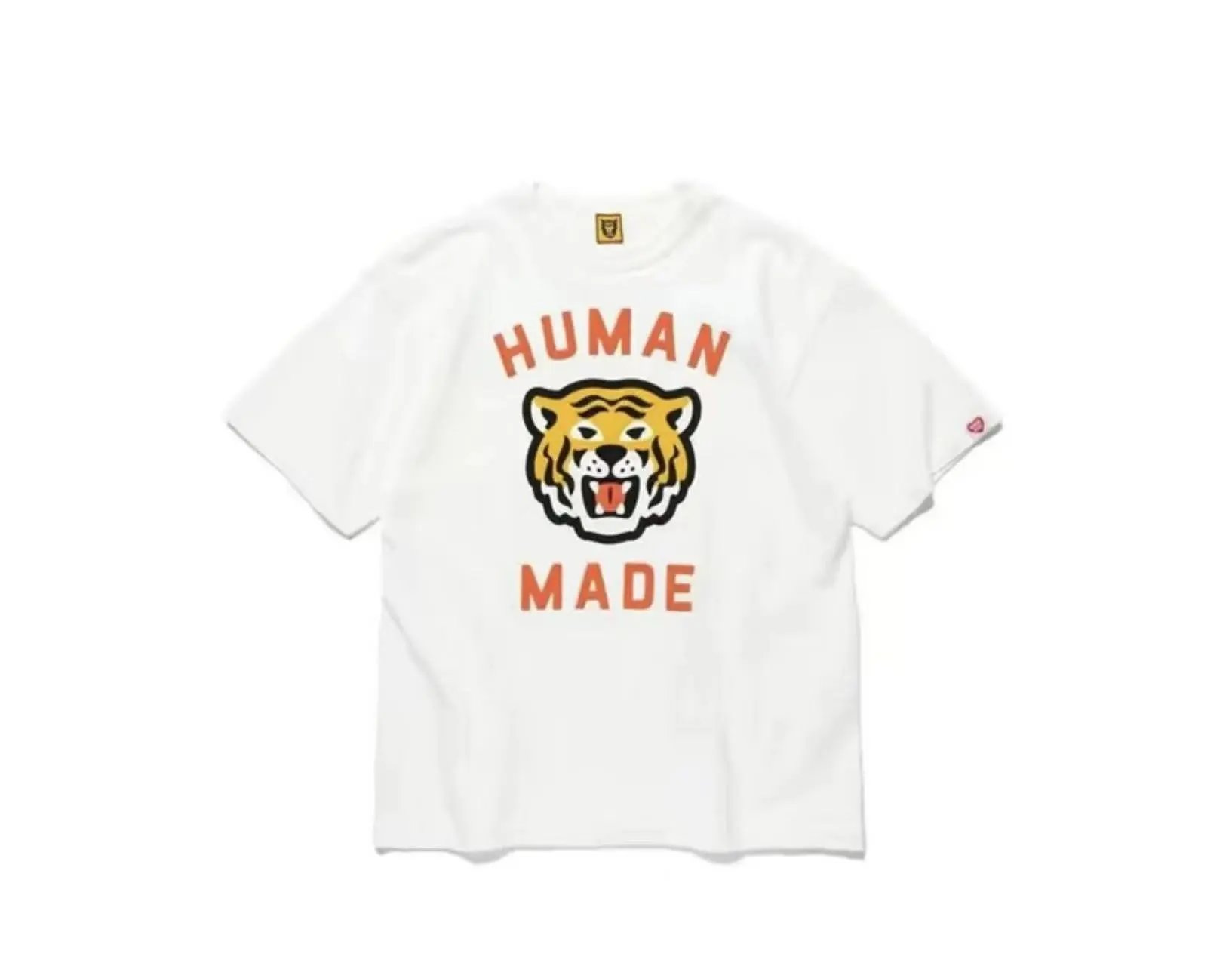 HUMAN MADE Tiger Head Vintage Japanese Style White Short-sleeve T-shirt