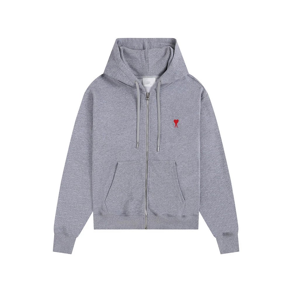 Ami Love Series Trendy Brand Grey Hoodie