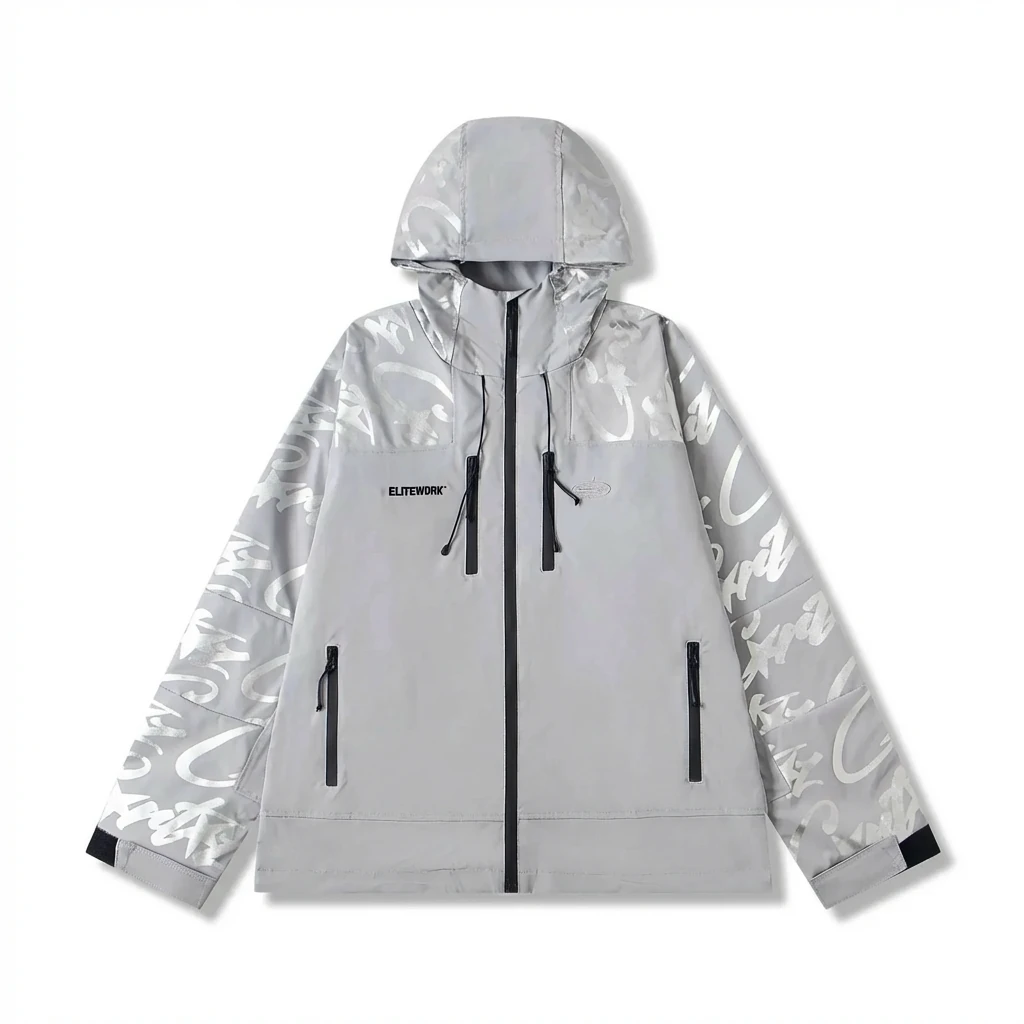 Corteiz Printed Trendy Cool Grey Jacket