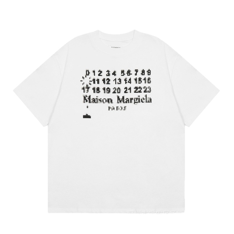 Maison Margiela Pixel Streetwear White Short-sleeve T-shirt