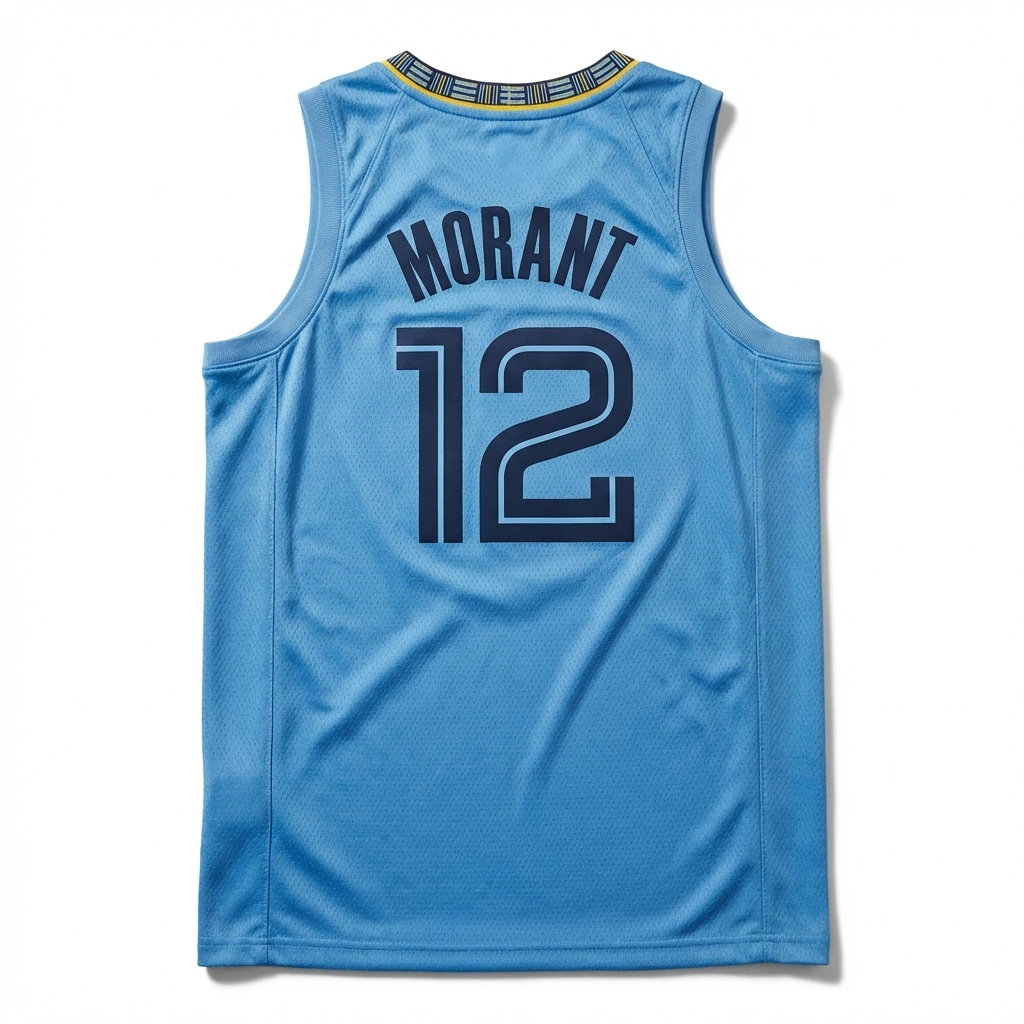 Ja Morant series basketball-style blue jersey