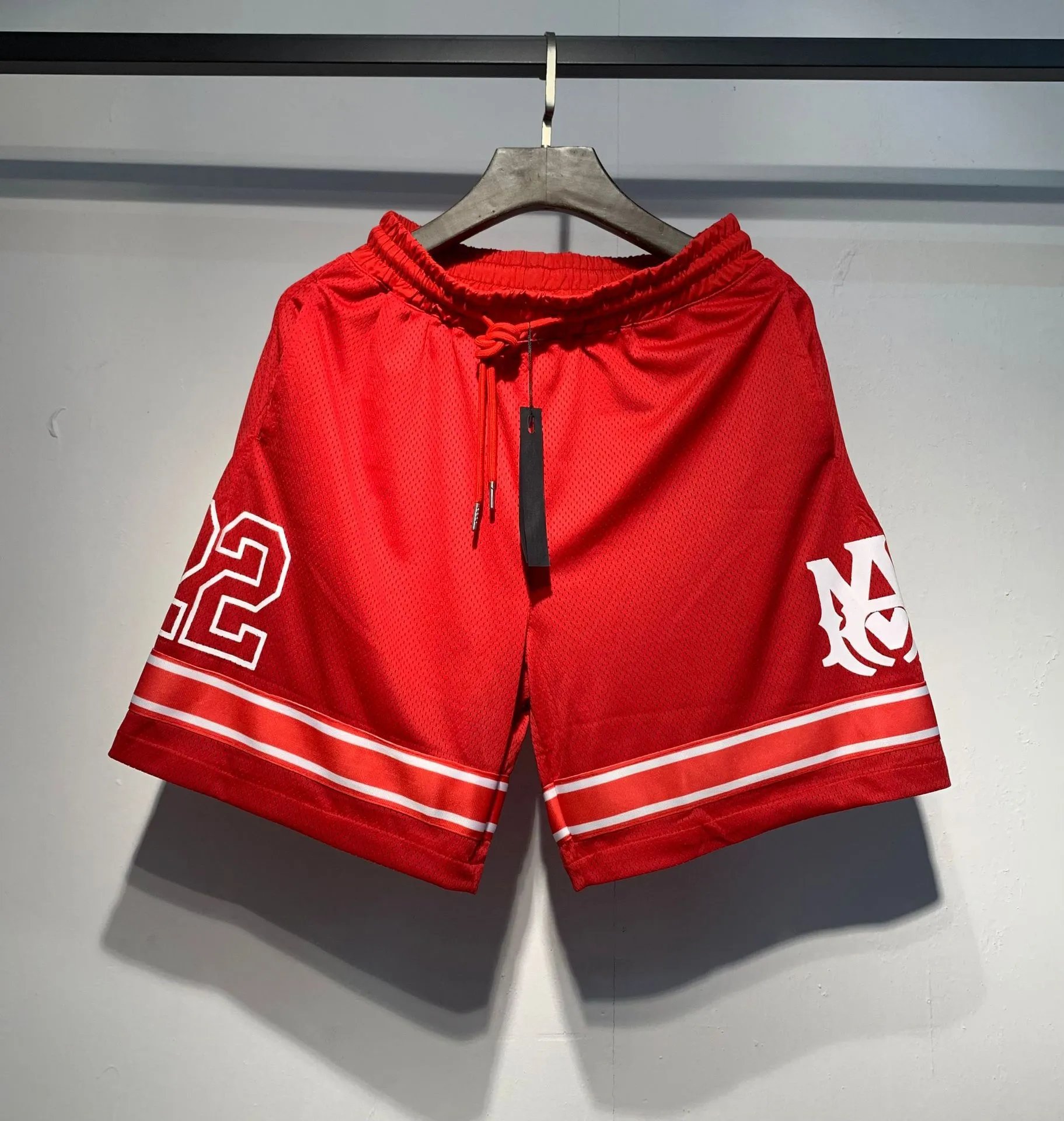 AMIRI American basketball style red sports shorts