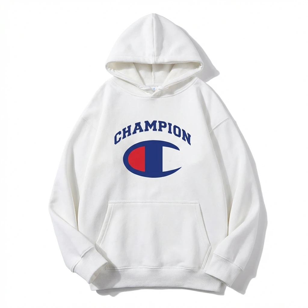 Champion classic white hoodie.
