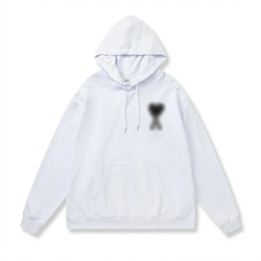 AMI's simple and stylish hoodie with a loving touch.