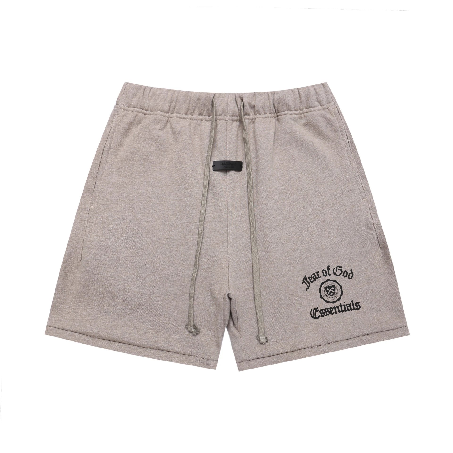 ESSENTIALS minimalist style light gray shorts