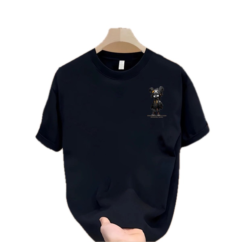 Trendy Brand Gloomy Bear Printed Street Style Navy Blue T-shirt