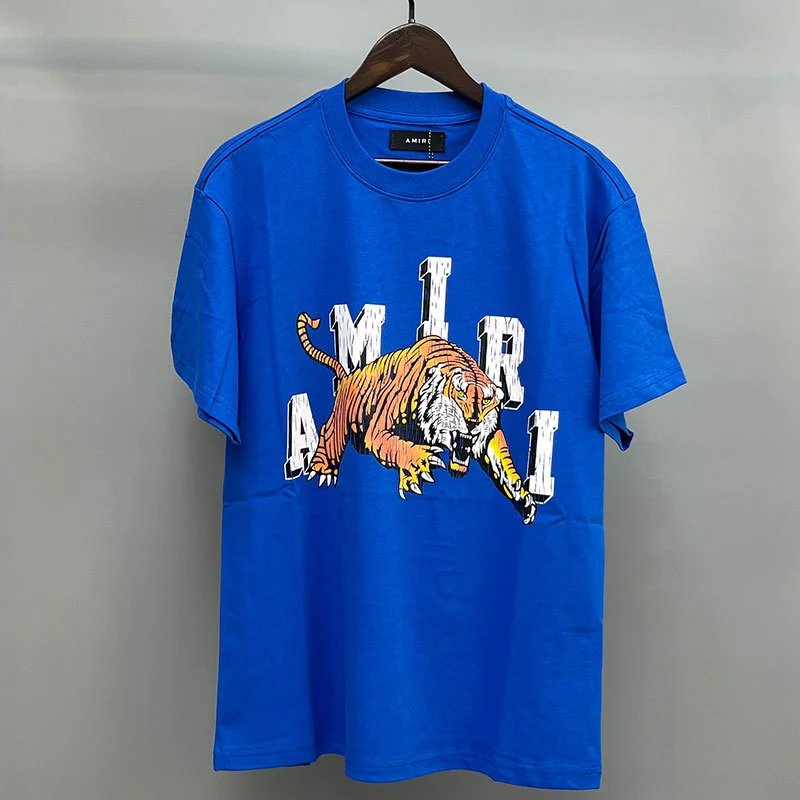 Amiri Blue Records Graphic T-Shirt Poolside Style