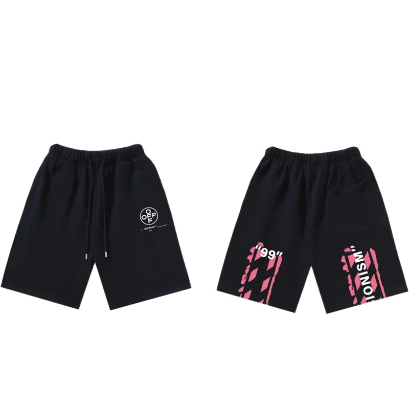 Off-White 018 Style Cool Black Shorts