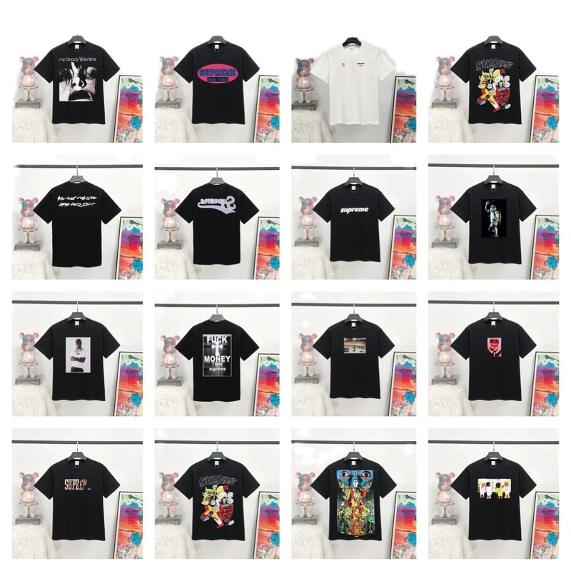 Supreme Printed Street Style Black T-Shirt