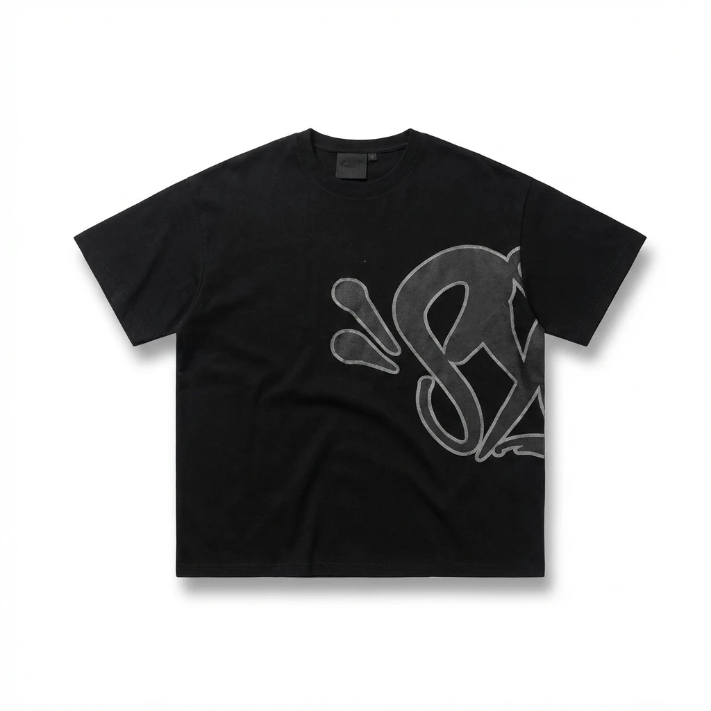 SynaWorld Trendy Black T-shirt