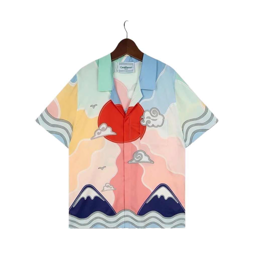 Casablanca Floral Print Short-Sleeve Shirt
