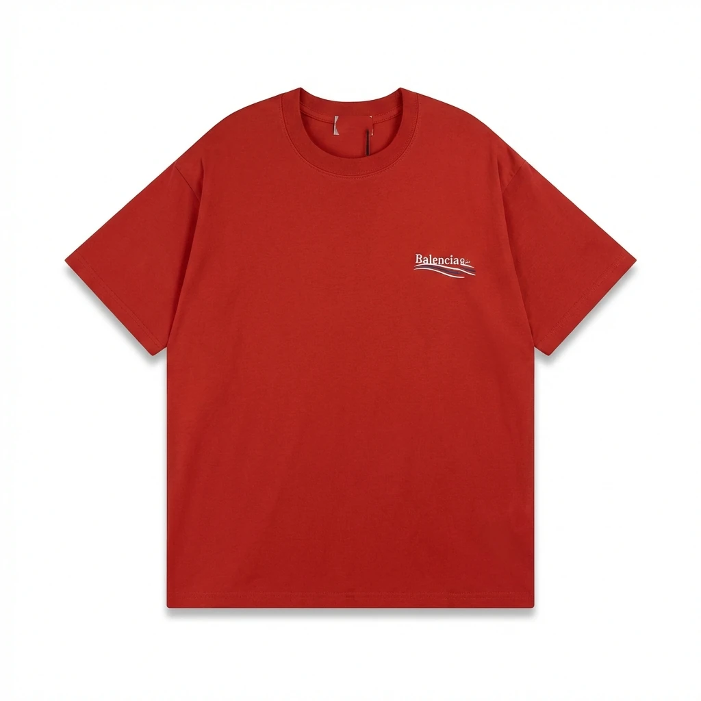 Balenciaga's simple-style red T-shirt
