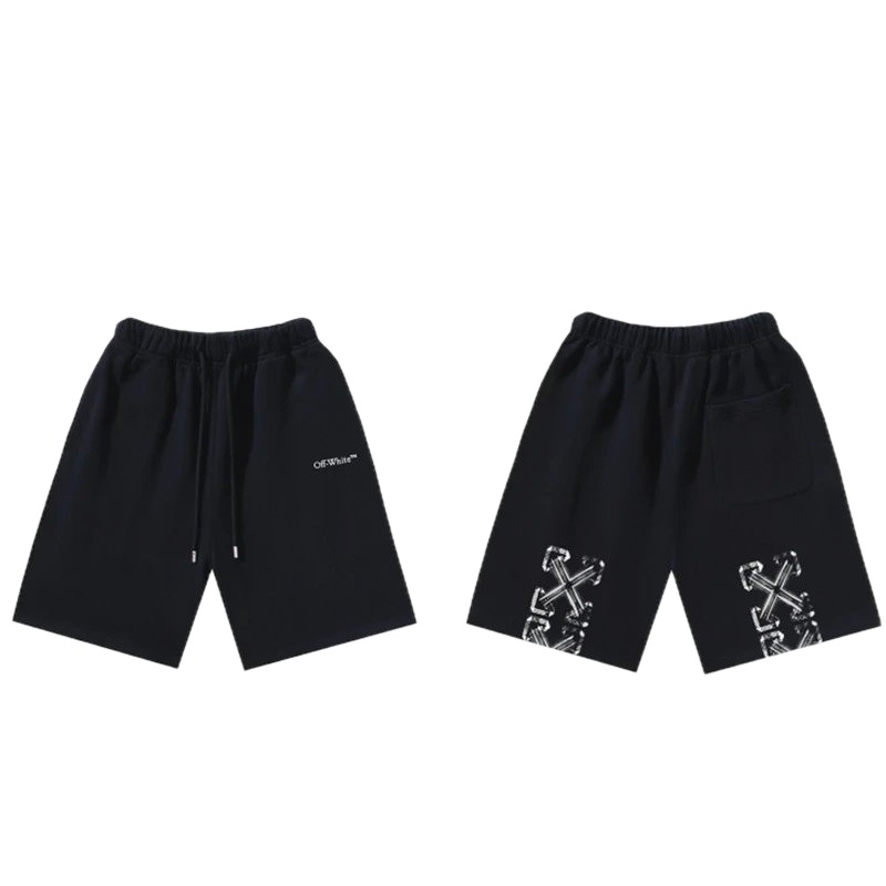 Off-White trendy and cool style black shorts