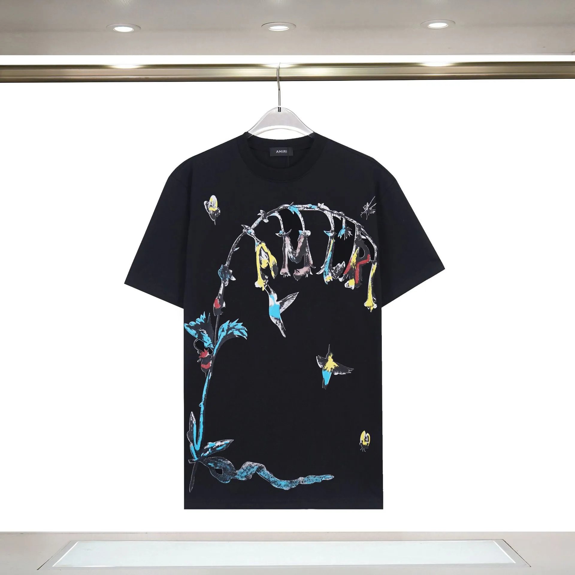 Amiri Lightweight Graphic T-shirt White Blue Amiri for Trend Styling