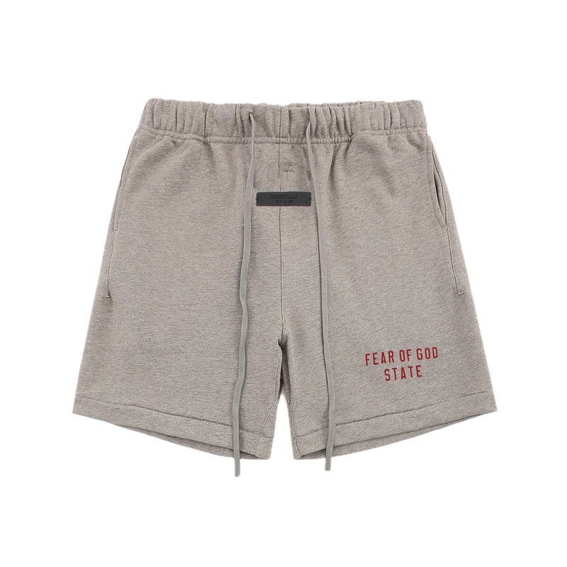 ESSENTIALS minimalist light gray shorts