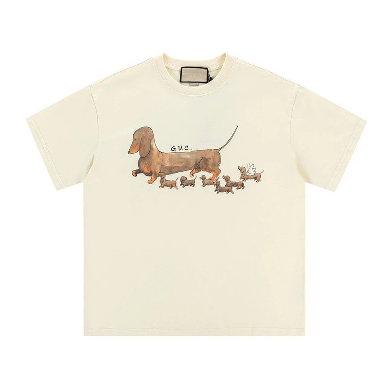 Gucci Sausage Print Casual Off-white T-shirt