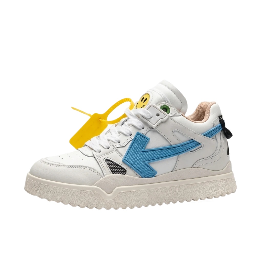 Off-White blue and white casual sports shoes