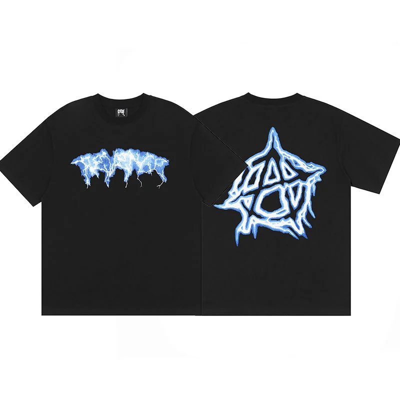 Revenge Black Skull Graphic T-Shirt Smart Casual