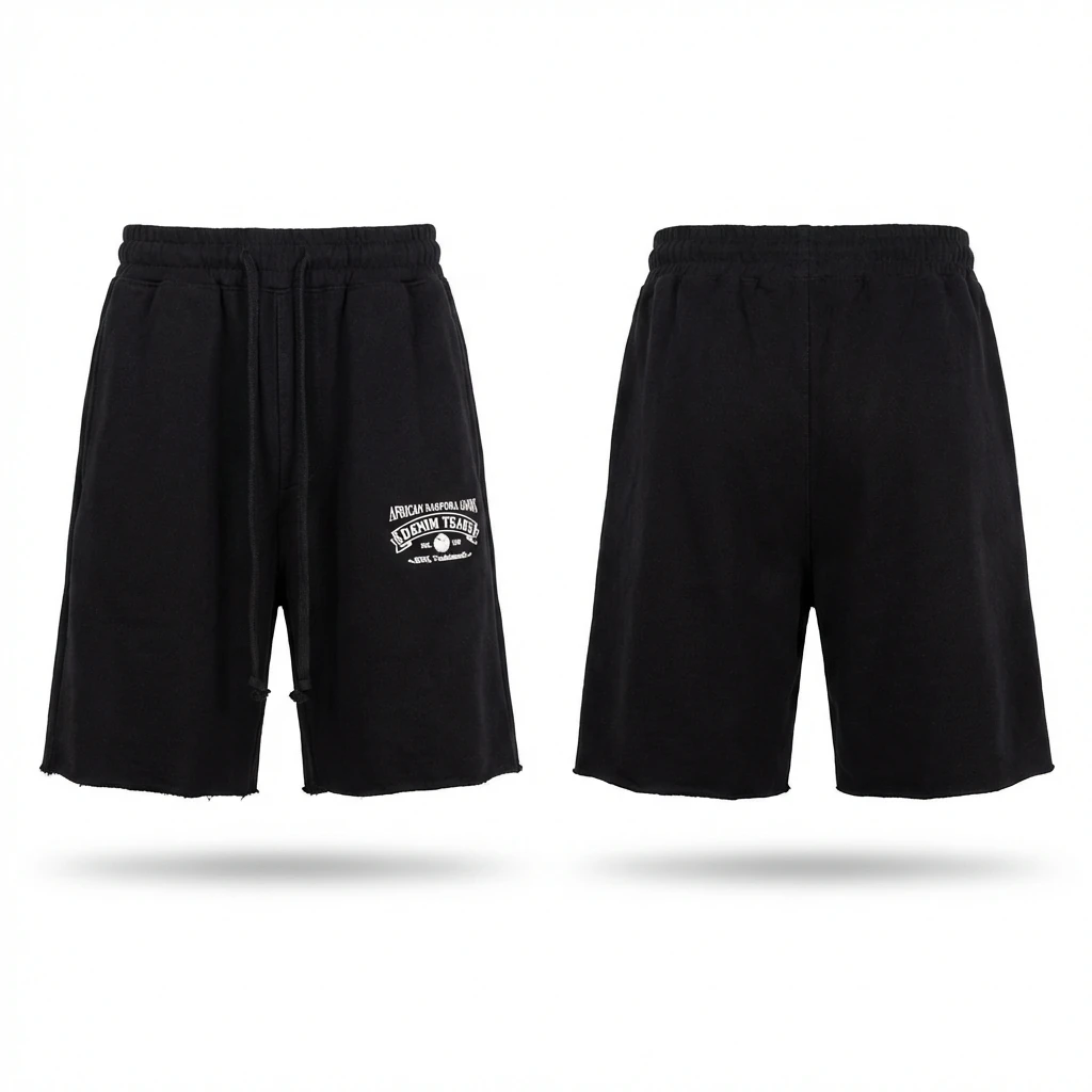 American casual black shorts of DENIM TEARS