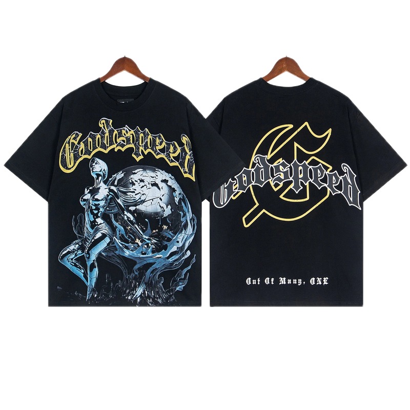 Godspeed Mecha Girl Gothic Style Black T-shirt